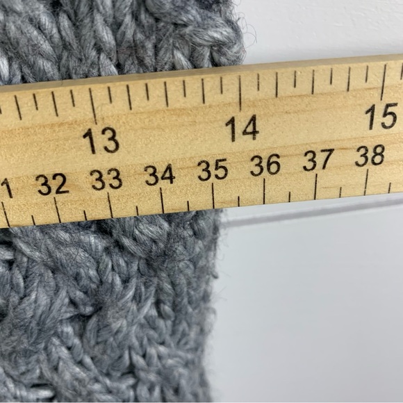 Kenji Sweater‎ Vest Cardigan Fisherman Chunky Gray Cottagecore Sz S Cozy EUC - Picture 9 of 9